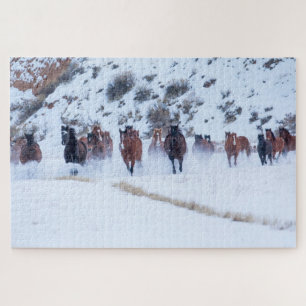 Cowboy-Pferdetreiben Hideout Ranch Shell, Wyomin Puzzle