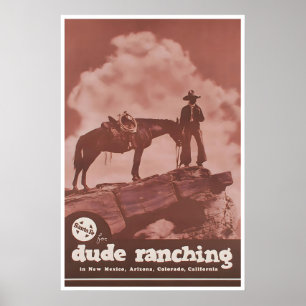 Cowboy-Plakat Ranch-Kunst Western-Heim-Druck Poster