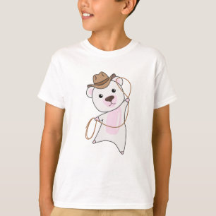 Cowboy Polar Bear Little Teddy Bear Western T-Shirt