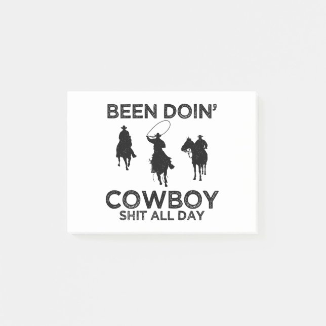 Cowboy Post-it Klebezettel (Vorderseite)