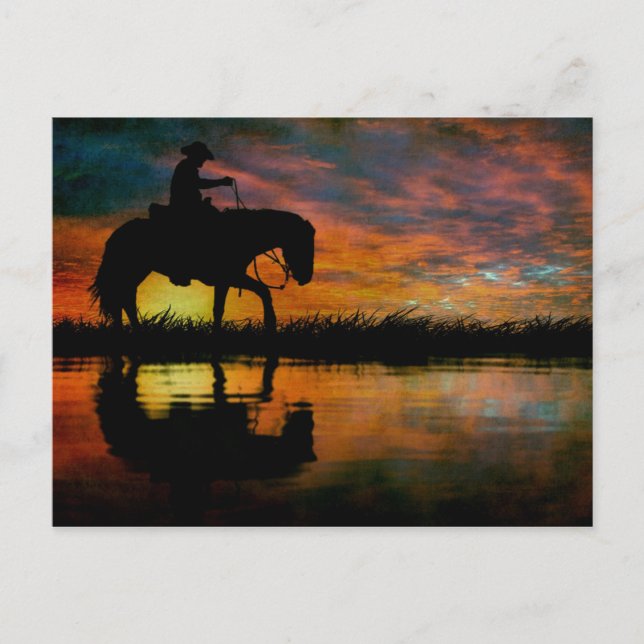 Cowboy Postcard Postkarte (Vorderseite)