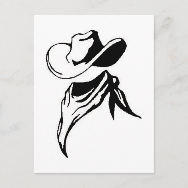 Cowboy Postkarte (Vorderseite)