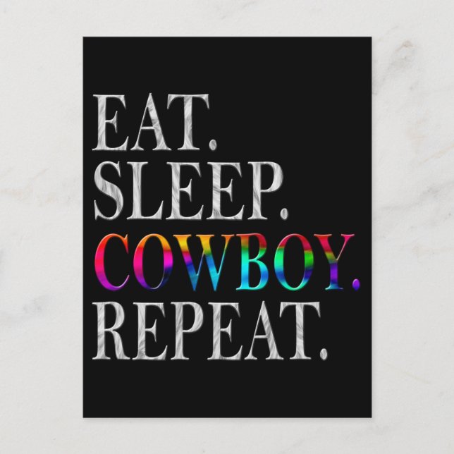 Cowboy Postkarte (Vorderseite)