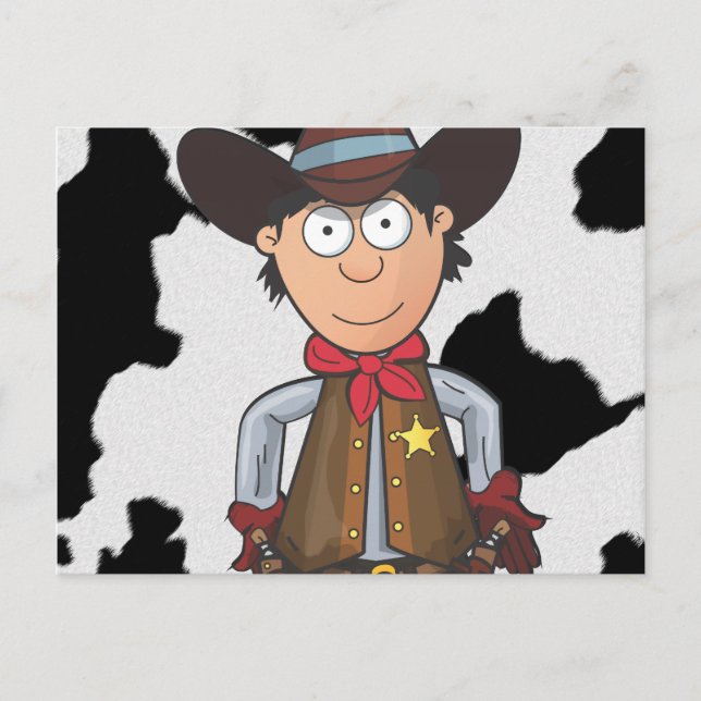 Cowboy Postkarte (Vorderseite)