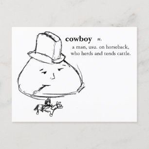 Cowboy Postkarte