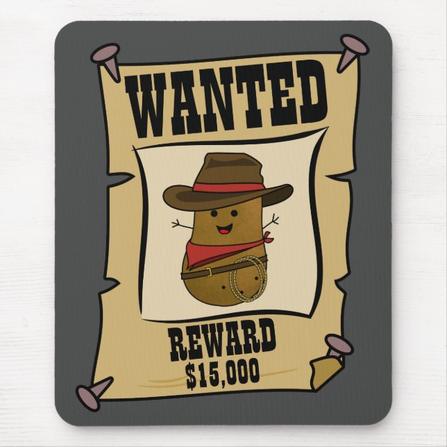 Cowboy Potato Gewollt Poster Mousepad (Vorne)
