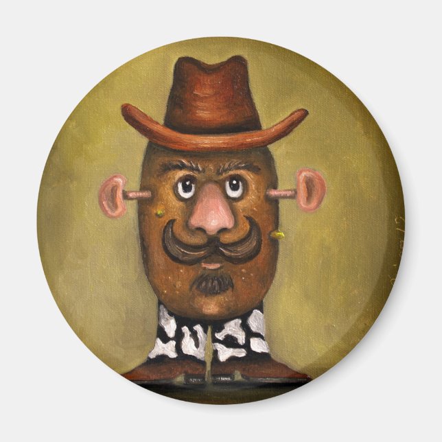 Cowboy Potato Magnet (Vorne)