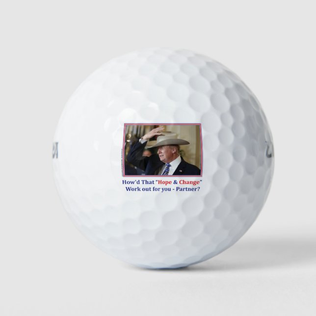 Cowboy Präsident Trump Golfball (Vorderseite)