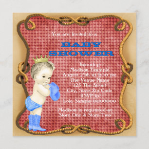 Cowboy Prince Babydusche Einladung