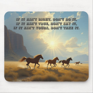 Cowboy Proverb Mouse Pad Mousepad