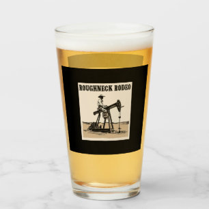 Cowboy Pump Jack Rodeo Design, Western Ölförderpum Glas