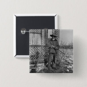 Cowboy-Rancher oder kanadischer Outlaw des alten W Button