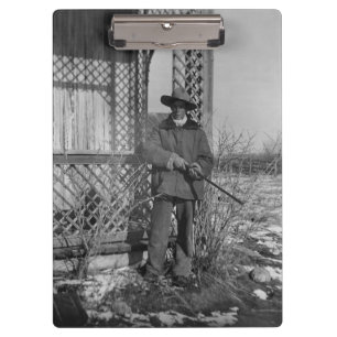 Cowboy Rancher oder kanadischer Outlaw des alten W Klemmbrett