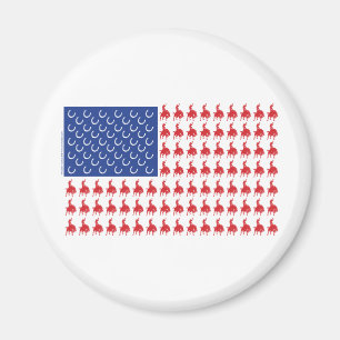 Cowboy-Reiter-Flag-T-Shirt Magnet