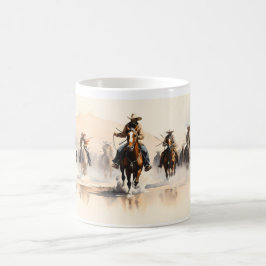 Cowboy reitet das Pferd Kaffeetasse