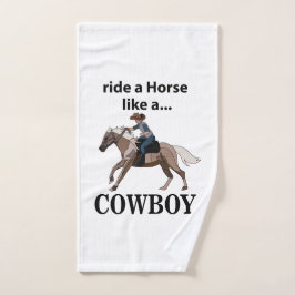 Cowboy reitet ein Pferd wie ein Cowboy Handtuch