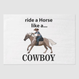 Cowboy reitet ein Pferd wie ein Cowboy Seidenpapier