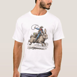 Cowboy Reitet Ostern Hase Western Howdy Ostern Fu T-Shirt