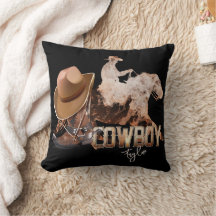 Cowboy reitet Western Stiefel Cowboyhut