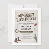 Cowboy Retro 40. Geburtstagswochenende Stiefel Par