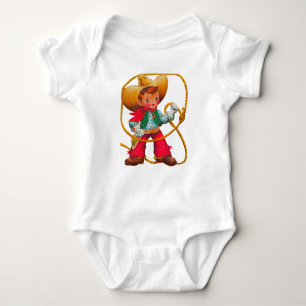 Cowboy Retro Boy Kind Niedlicher Western Baby Strampler