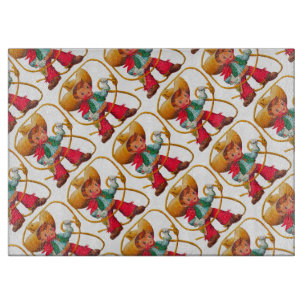 Cowboy Retro Boy Kind Niedlicher Western Schneidebrett