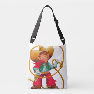 Cowboy Retro Boy Kind Niedlicher Western Tragetaschen Mit Langen Trägern