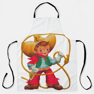 Cowboy Retro Junge Kind Süß Western Schürze