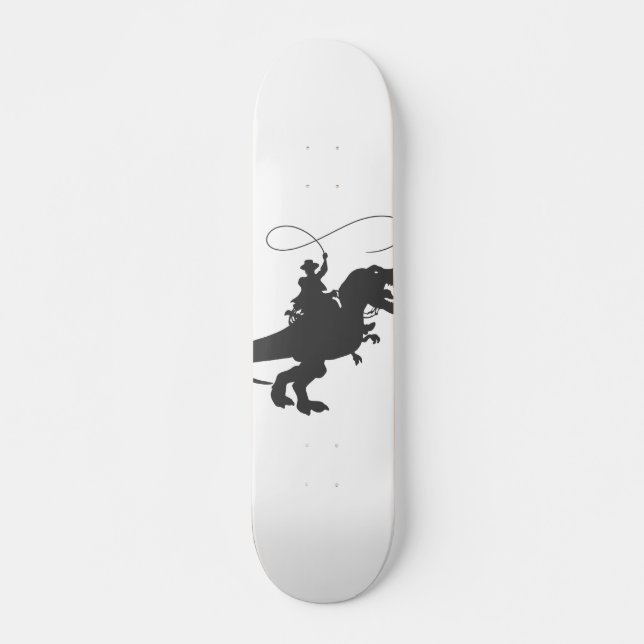 Cowboy riding dinosaur in the prehistoric wird skateboard (Vorne)