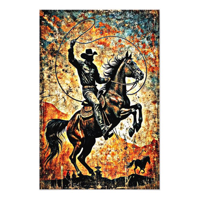 COWBOY RIDING FOTODRUCK (Vorne)