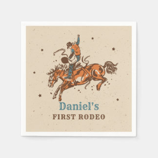 Cowboy Rodeo Cowboy Birthday Paper Napkin Serviette
