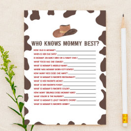 Cowboy Rodeo, der Mommy Baby Shower Game kennt Briefpapier