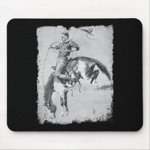 Cowboy-Rodeo-Pferd Western Country Vintage Bronco  Mousepad