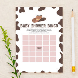 Cowboy Rodeo Western Bingo Baby Showspiel Briefpapier