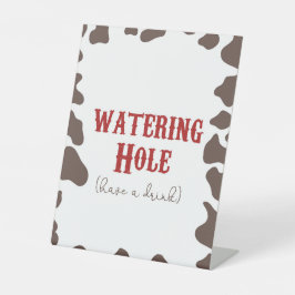 Cowboy Rodeo Western Wasserloch Drinks Party Sockelschild