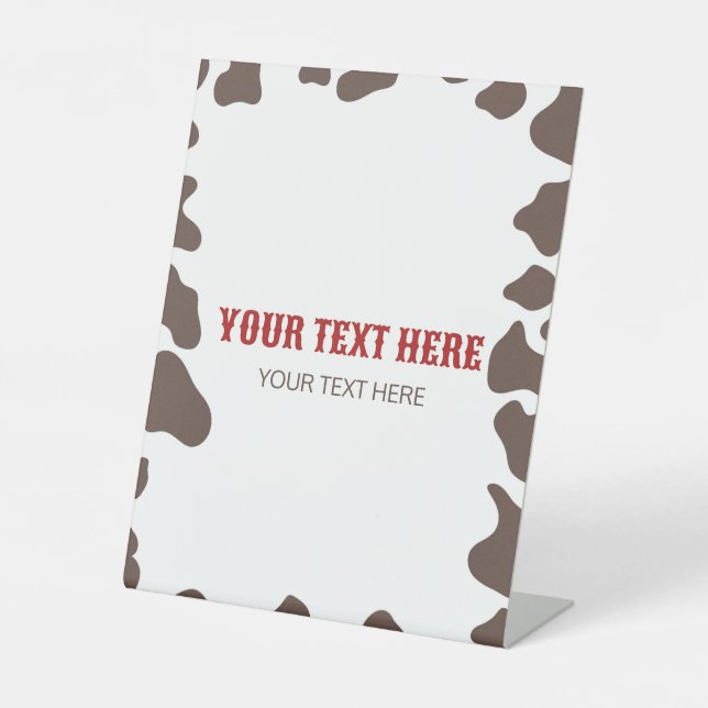 Cowboy Rodeo Western Wild West Custom Party Sockelschild (Vorderseite)