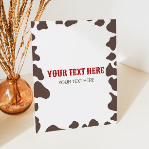 Cowboy Rodeo Western Wild West Custom Party Sockelschild