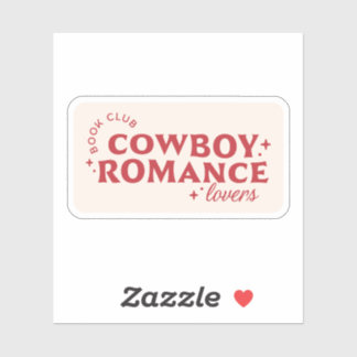 Cowboy Romance Liebhaber des Buchclubs Aufkleber