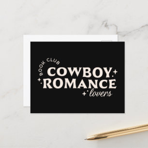 Cowboy Romantik Bücher ästhetisch Postkarte