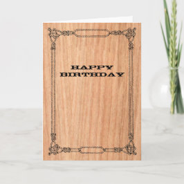 Cowboy Rope Frame Geburtstag Karte