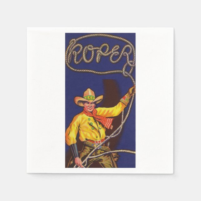 Cowboy Roper Paper Napkins Serviette (Vorderseite)