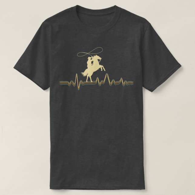 Cowboy Roper Reitsport Reitferien T-Shirt (Design vorne)