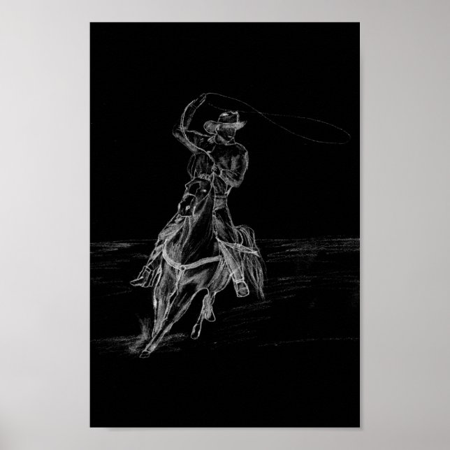 Cowboy Roping Poster (Vorne)