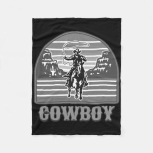 Cowboy Roping Rodeo Rider Racer Horseck Reitstour Fleecedecke
