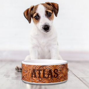 Cowboy Rustikaler Western mit handgefertigtem Lede Napf