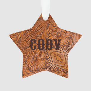 Cowboy Rustikaler Western mit handgefertigtem Lede Ornament