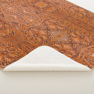 Cowboy Rustikaler Western mit handgefertigtem Lede Sherpadecke