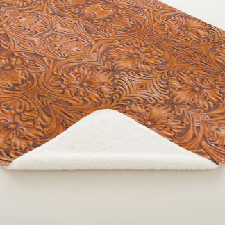 Cowboy Rustikaler Western mit handgefertigtem Lede Sherpadecke