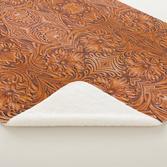 Cowboy Rustikaler Western mit handgefertigtem Lede Sherpadecke (3/4)