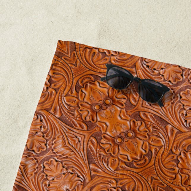 Cowboy Rustikaler Western mit handgefertigtem Lede Strandtuch (Beispiel)